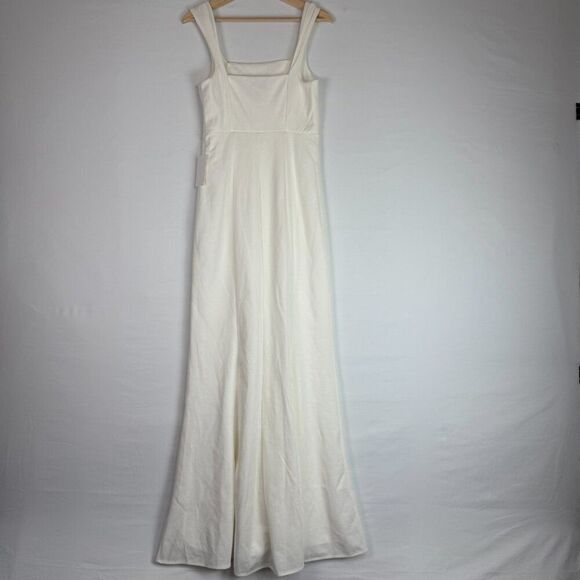 Show Me Your MuMu Paris Maxi Slit Gown White Stretch M - Picture 4 of 13